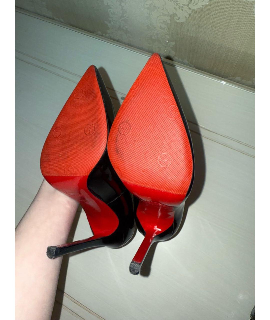 CHRISTIAN LOUBOUTIN Черные туфли из лакированной кожи, фото 3