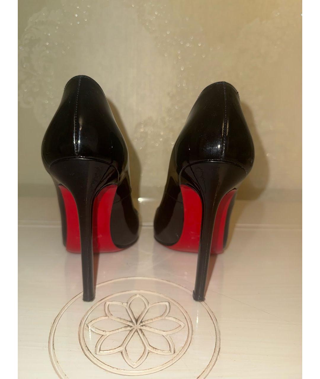 CHRISTIAN LOUBOUTIN Черные туфли из лакированной кожи, фото 4