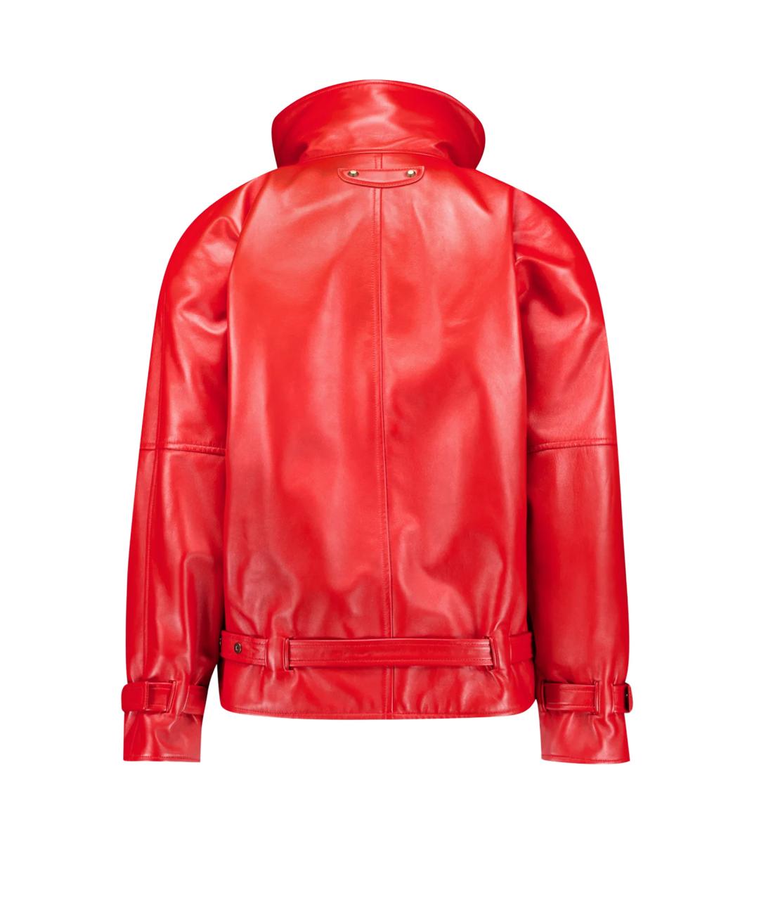BALENCIAGA Красная кожаная куртка, фото 2