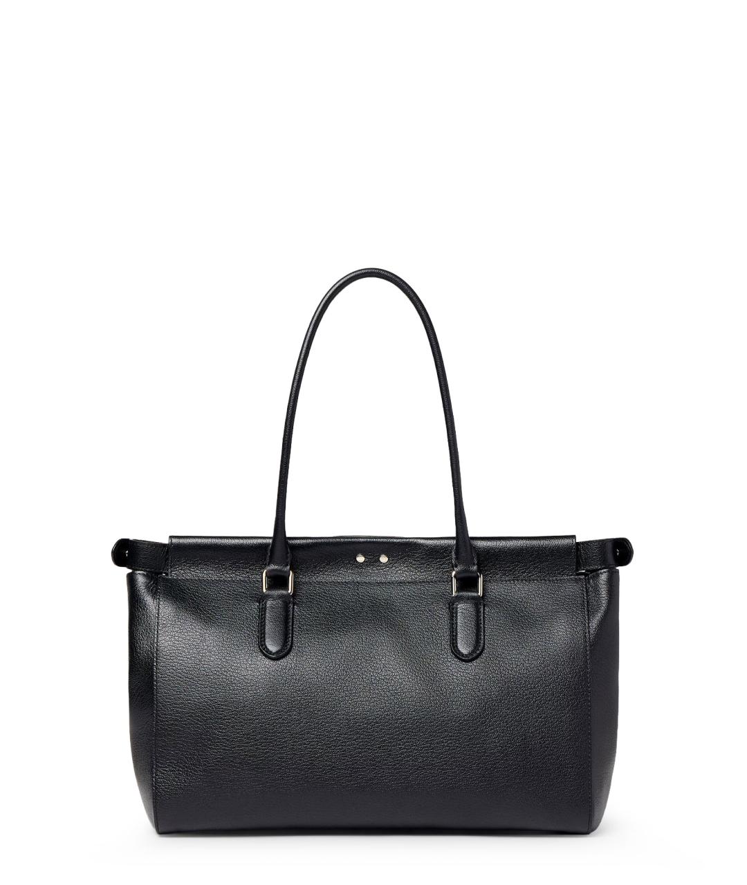 FENDI Черная кожаная сумка тоут, фото 2