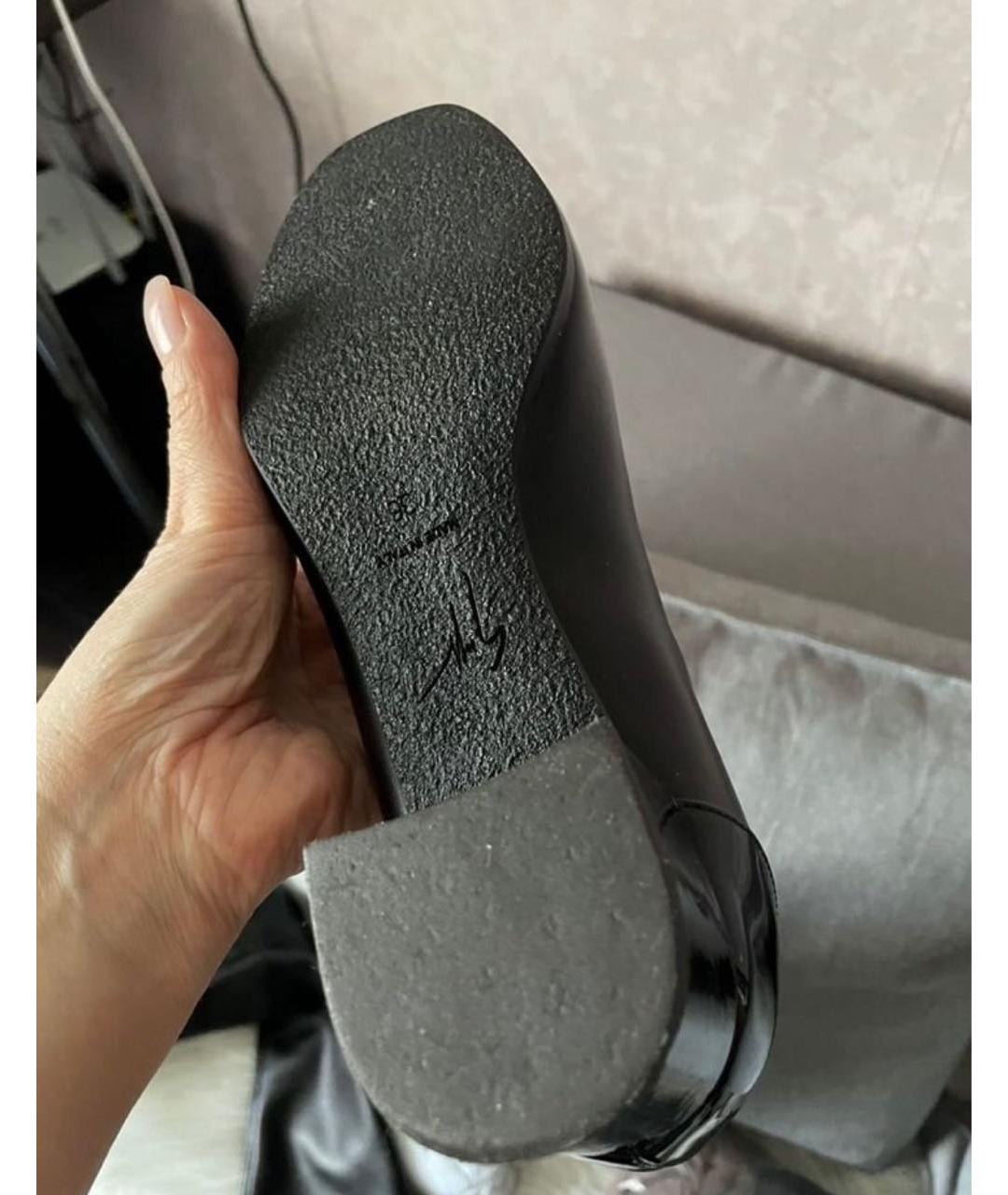 GIUSEPPE ZANOTTI DESIGN Черные ботфорты из лакированной кожи, фото 5