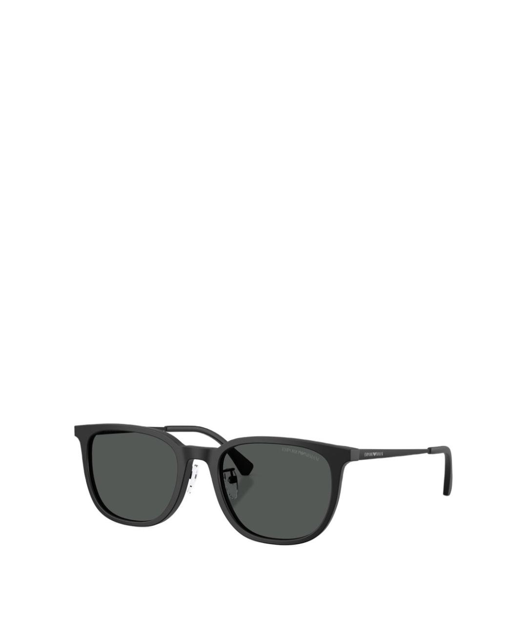 EMPORIO ARMANI Черные металлические солнцезащитные очки, фото 2