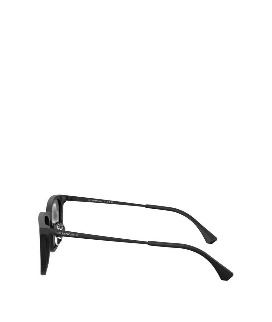 EMPORIO ARMANI Черные металлические солнцезащитные очки, фото 3