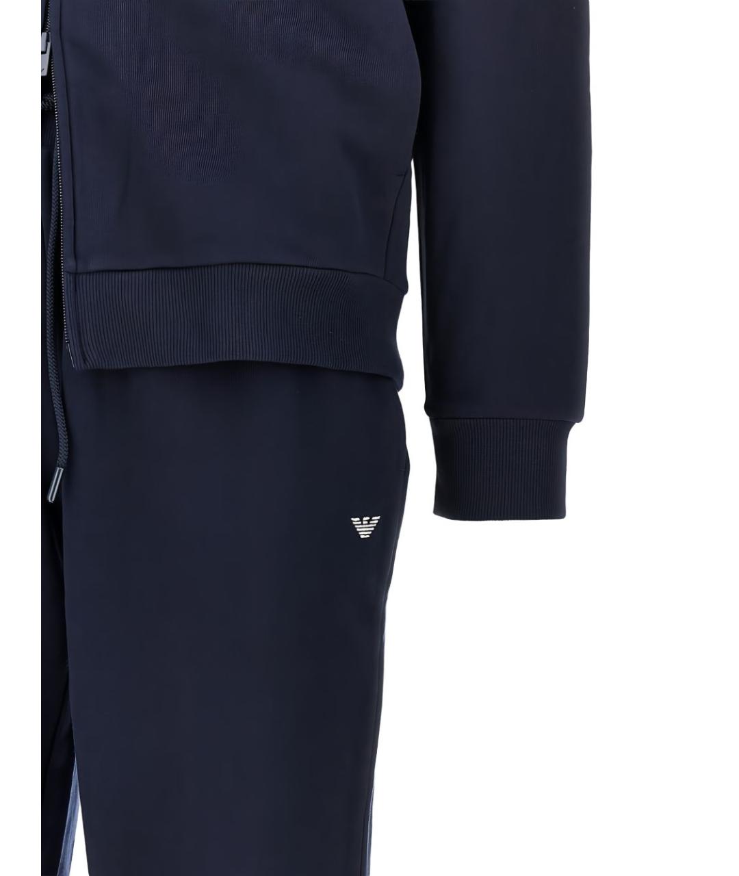 EMPORIO ARMANI Синий хлопковый спортивный костюм, фото 2