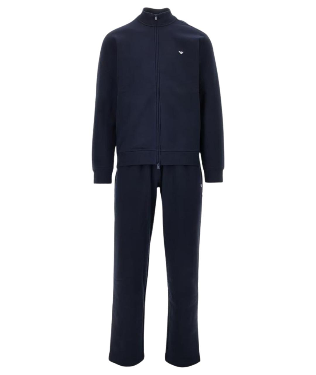 EMPORIO ARMANI Синий хлопковый спортивный костюм, фото 1