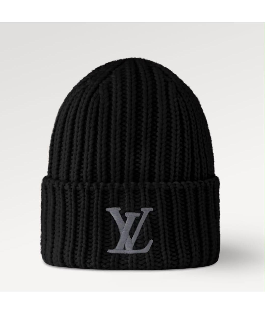 LOUIS VUITTON Черная шерстяная шапка, фото 8