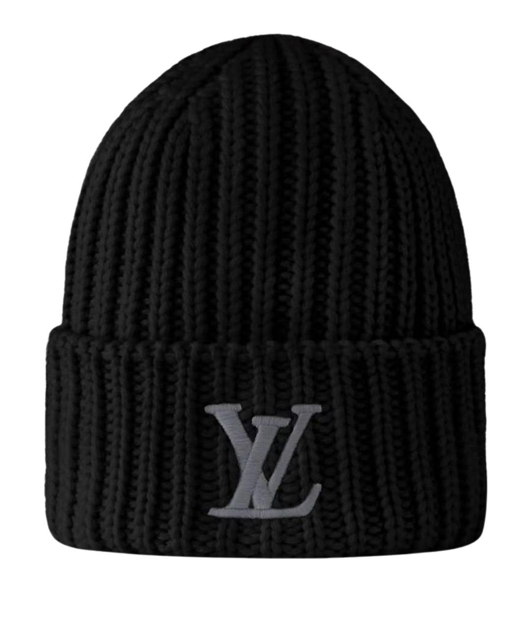 LOUIS VUITTON Черная шерстяная шапка, фото 1