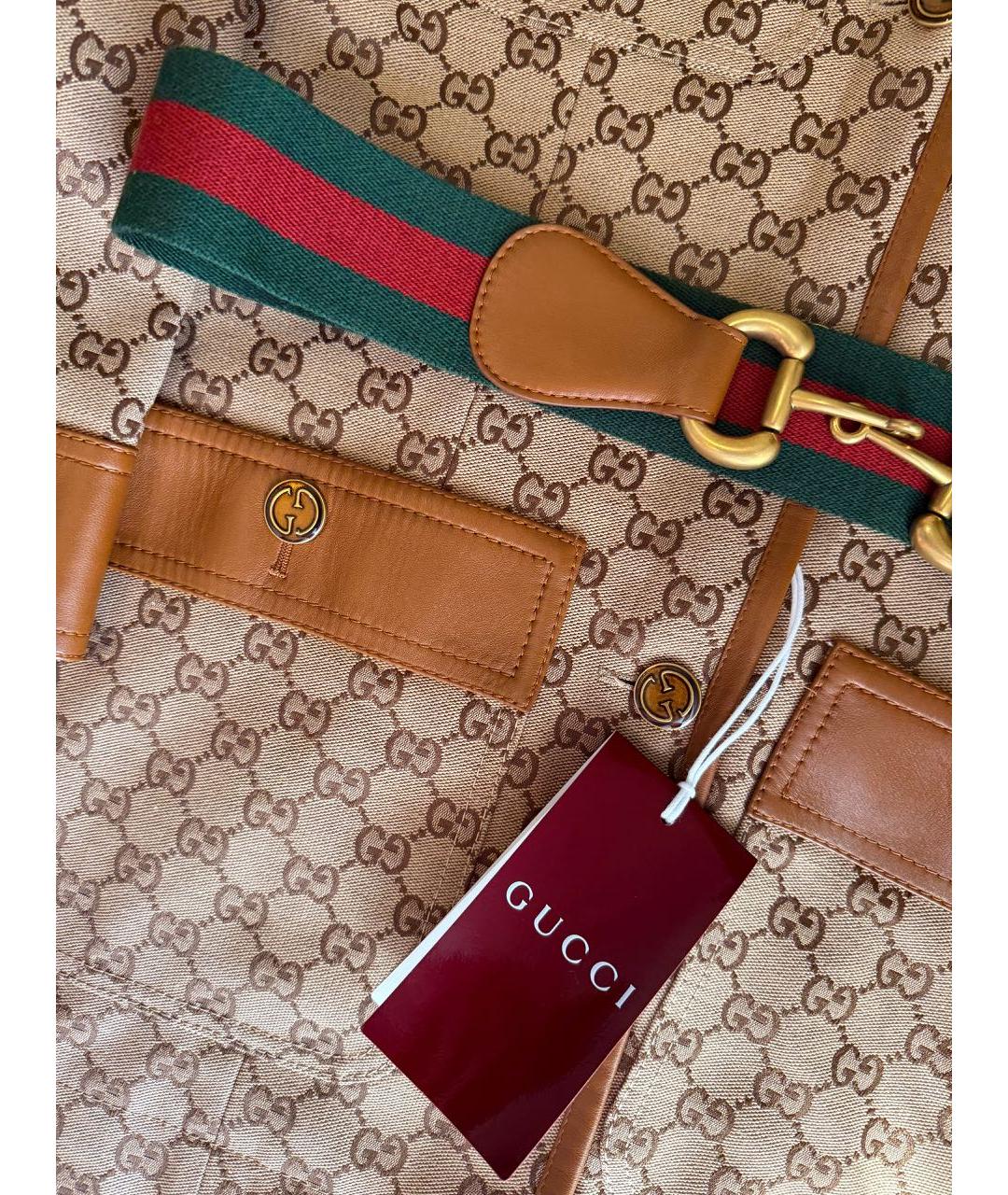 GUCCI Бежевый хлопковый жакет/пиджак, фото 3