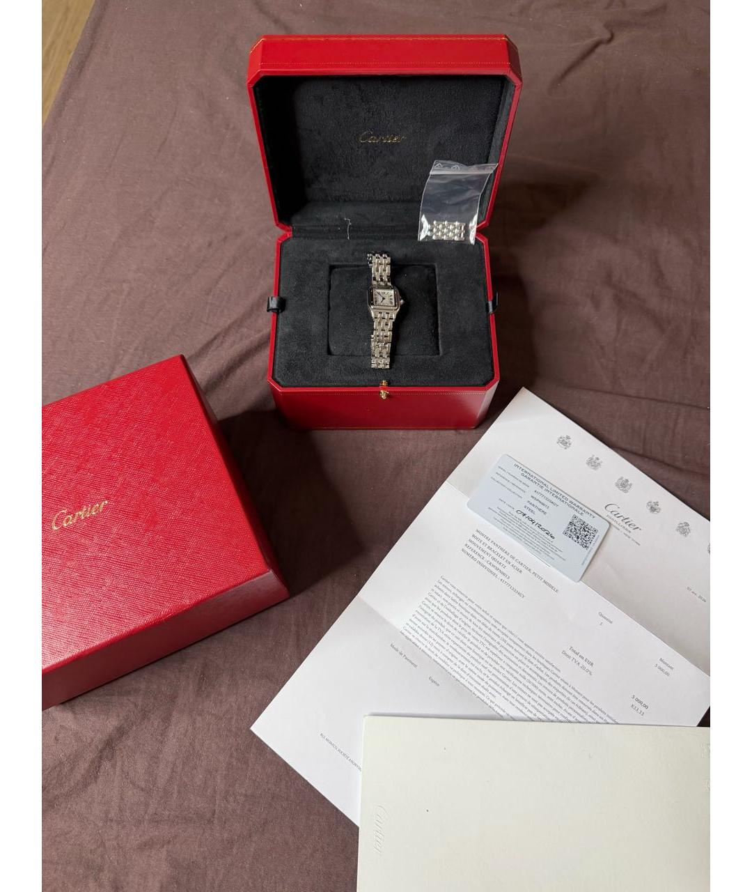 CARTIER Серебряные металлические часы, фото 4