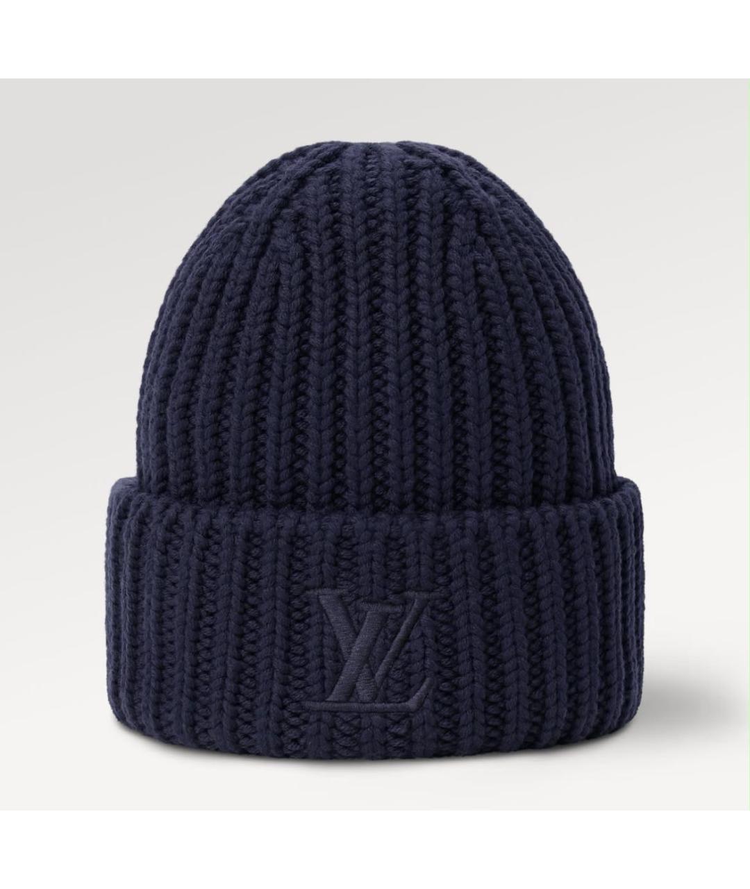 LOUIS VUITTON Темно-синяя шерстяная шапка, фото 9