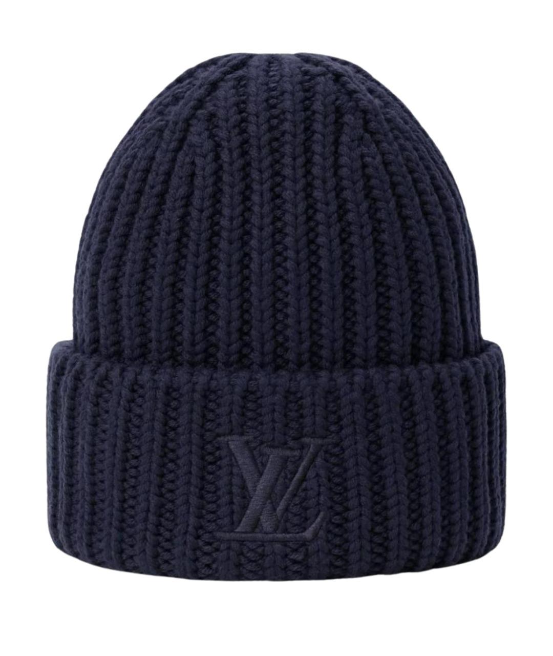 LOUIS VUITTON Темно-синяя шерстяная шапка, фото 1