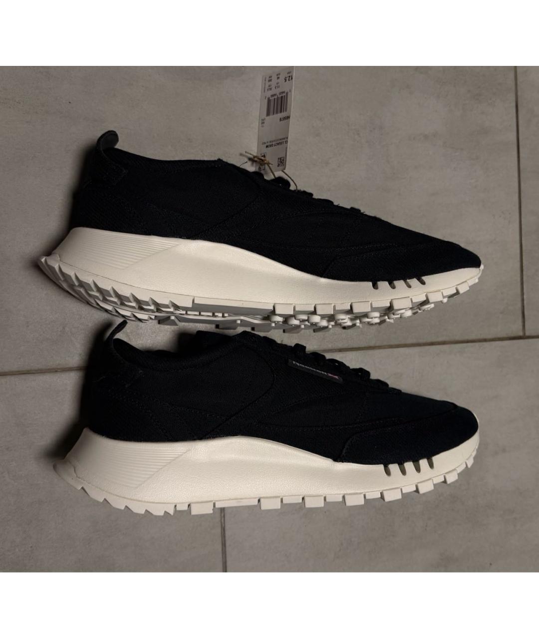 REEBOK Черные замшевые низкие кроссовки / кеды, фото 5