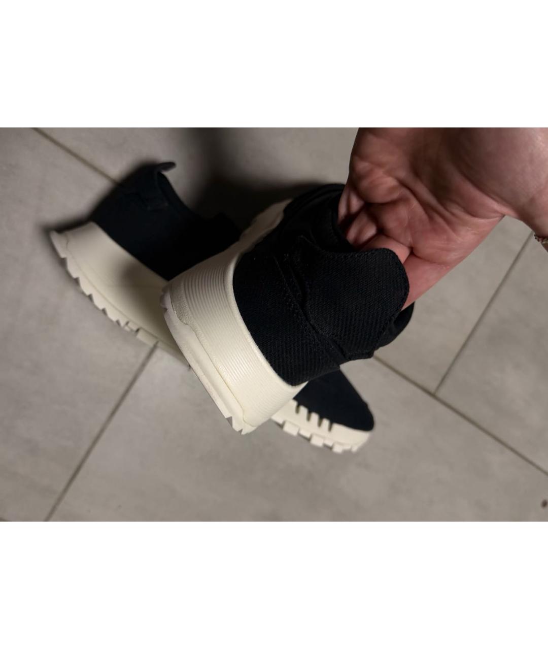 REEBOK Черные замшевые низкие кроссовки / кеды, фото 3