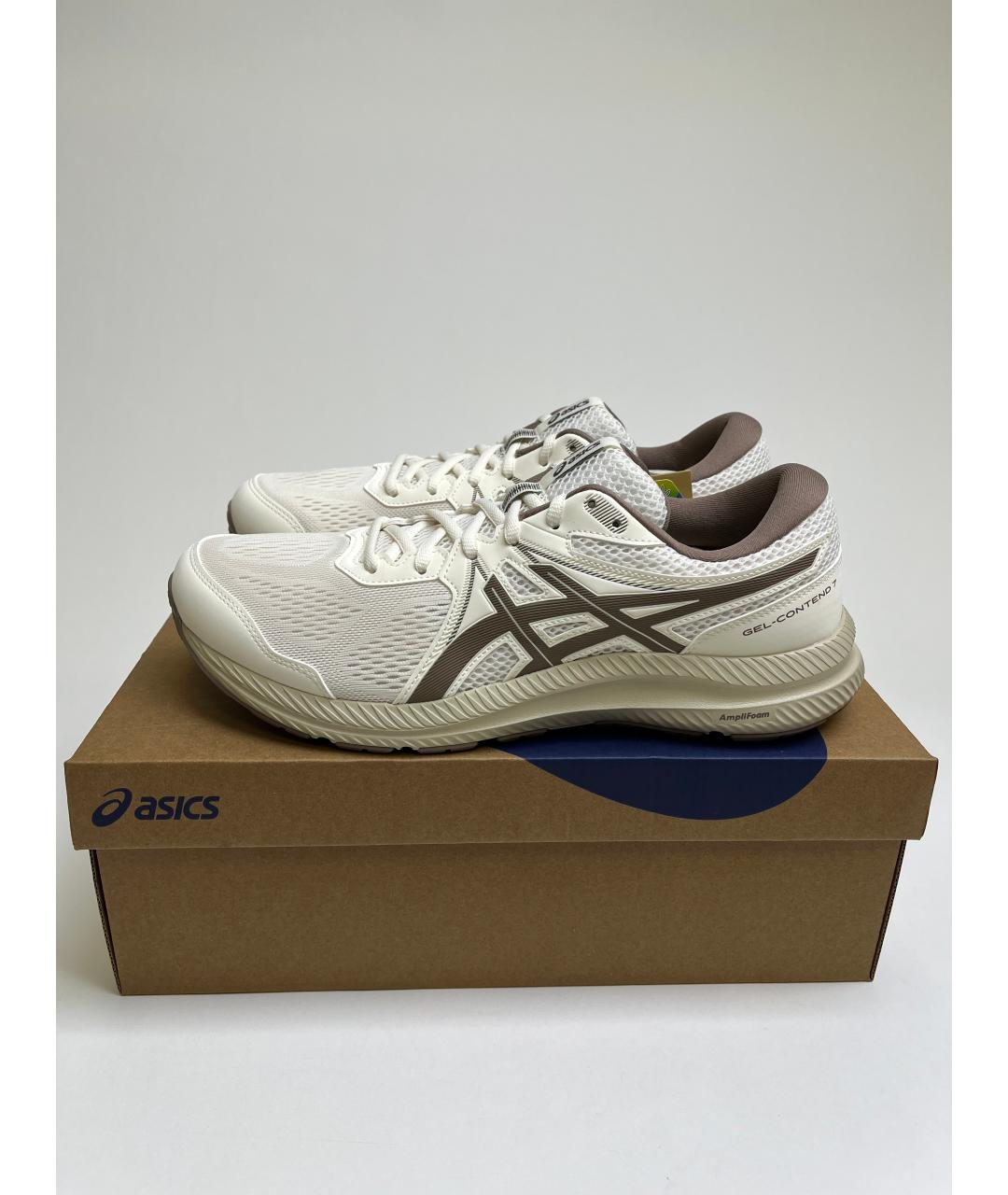ASICS Бежевые синтетические низкие кроссовки / кеды, фото 3