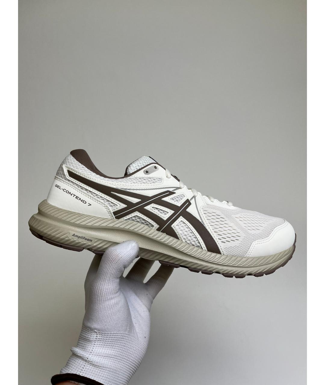 ASICS Бежевые синтетические низкие кроссовки / кеды, фото 6