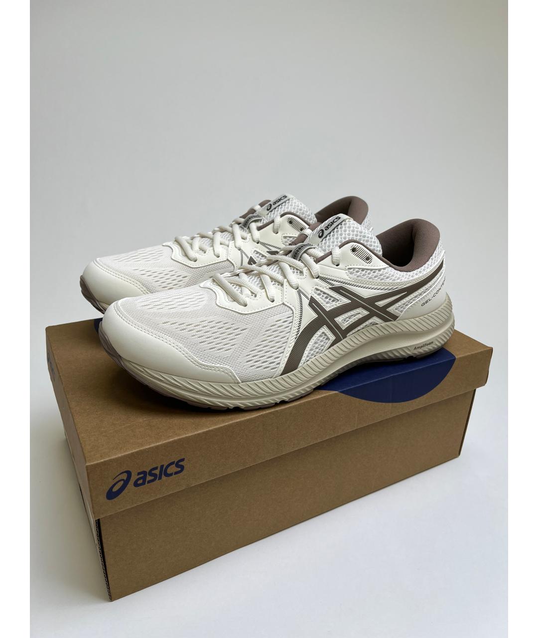 ASICS Бежевые синтетические низкие кроссовки / кеды, фото 2