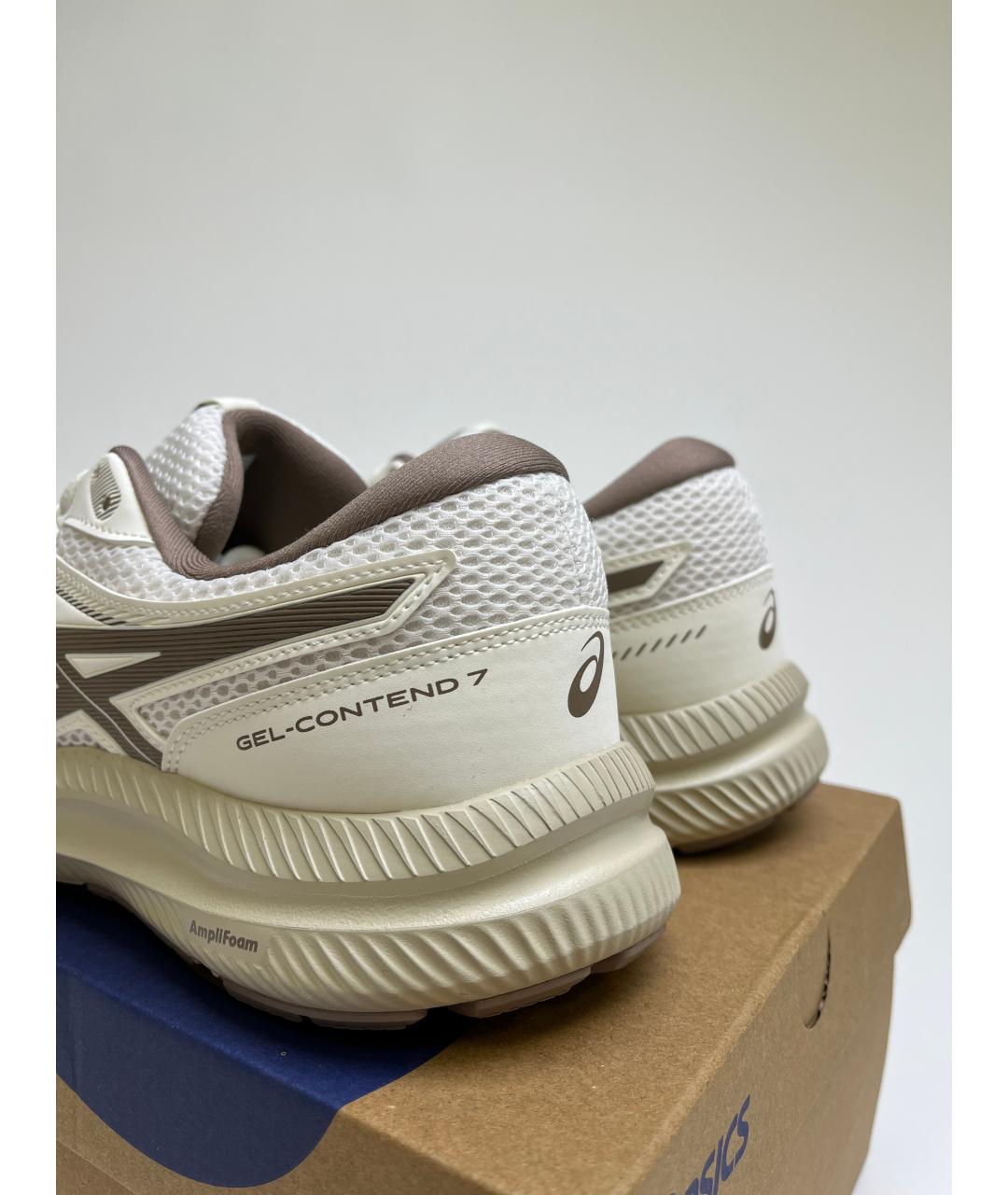 ASICS Бежевые синтетические низкие кроссовки / кеды, фото 5