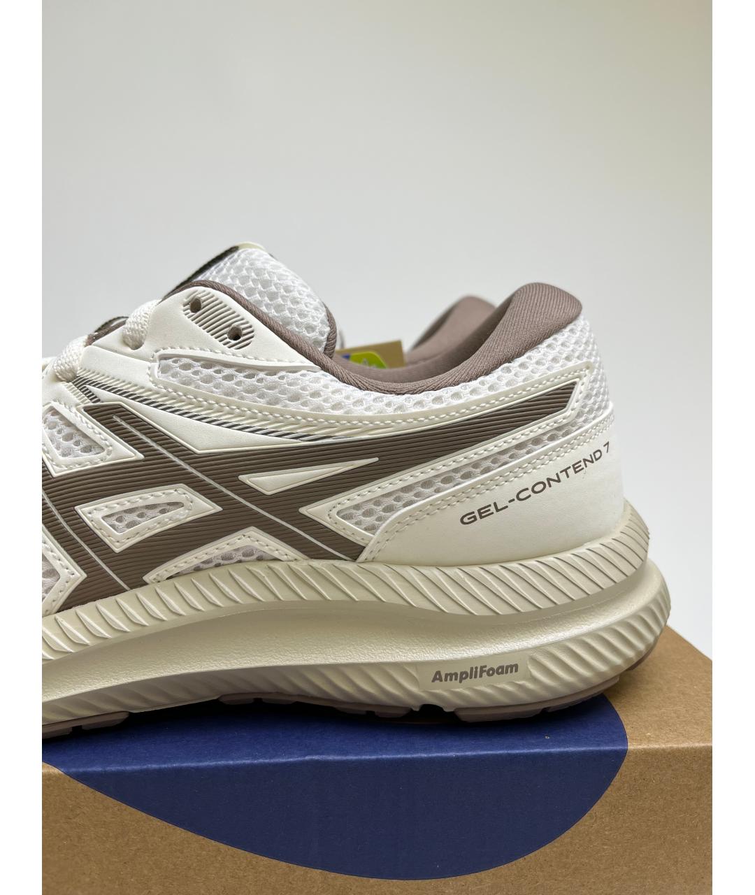 ASICS Бежевые синтетические низкие кроссовки / кеды, фото 4