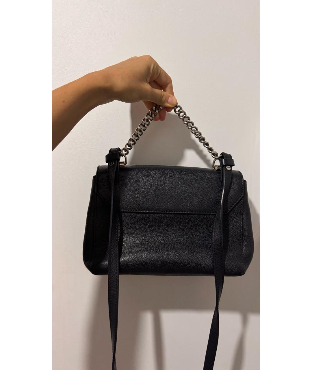 LOUIS VUITTON Черная кожаная сумка через плечо, фото 3