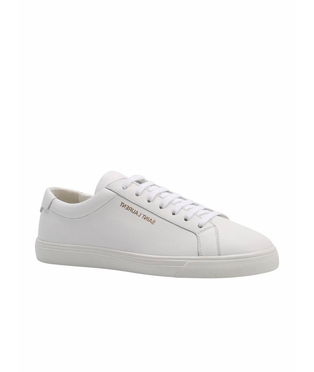 SAINT LAURENT Белые кожаные кеды, фото 7