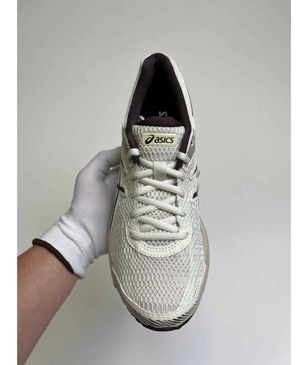 ASICS Бежевые синтетические низкие кроссовки / кеды, фото 7