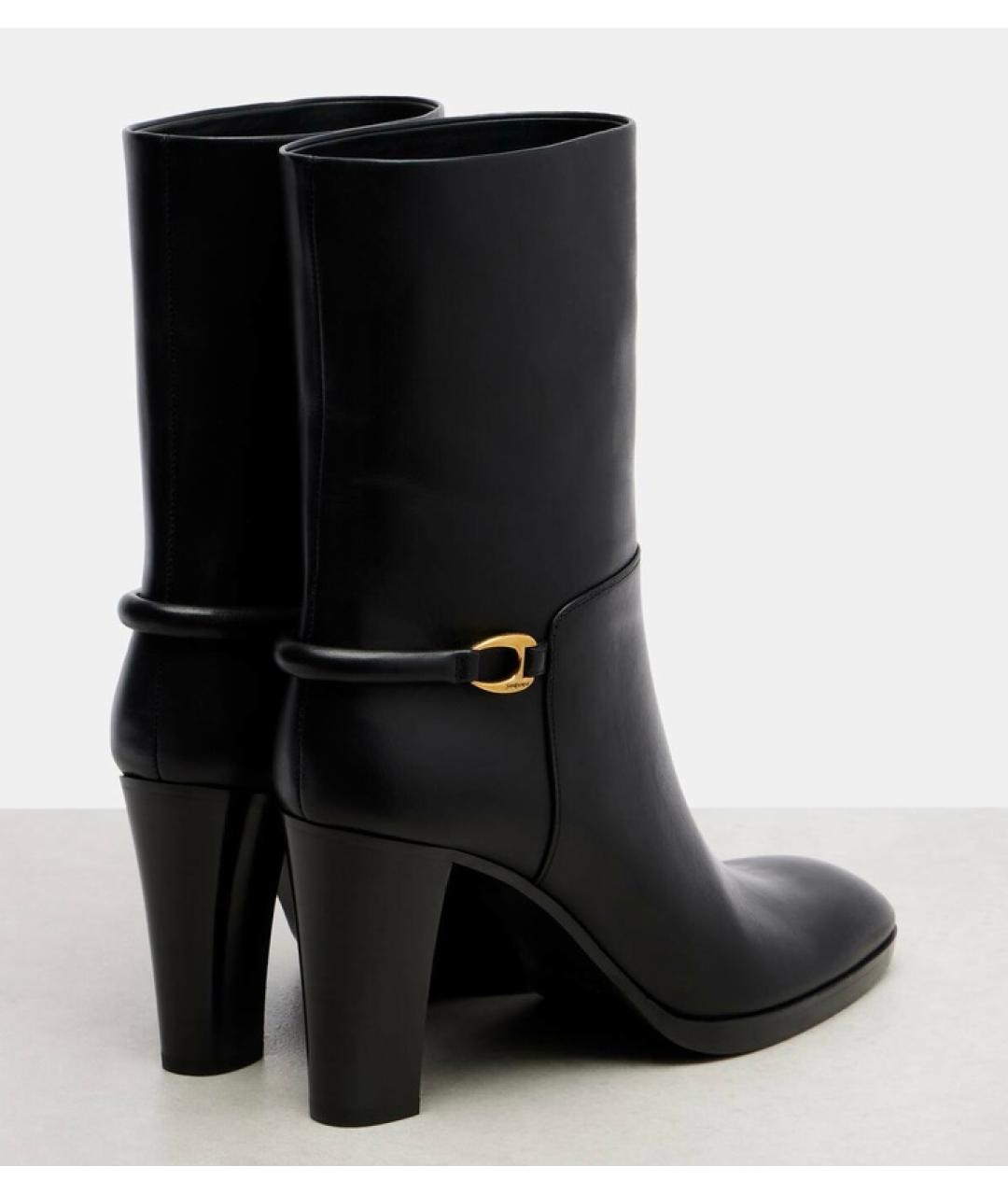 SAINT LAURENT Черные кожаные ботильоны, фото 6