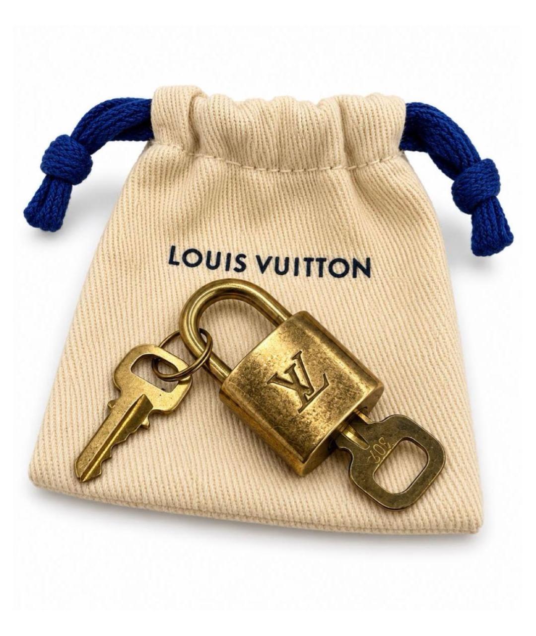 LOUIS VUITTON Золотой брелок, фото 2