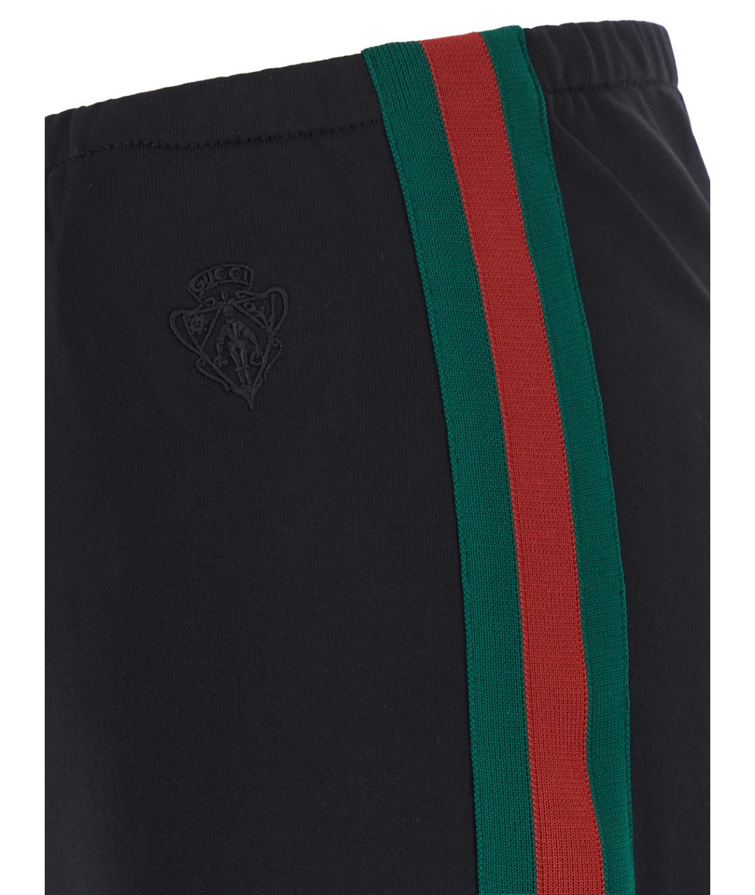 GUCCI Черные полиамидовые леггинсы и велосипедки, фото 3