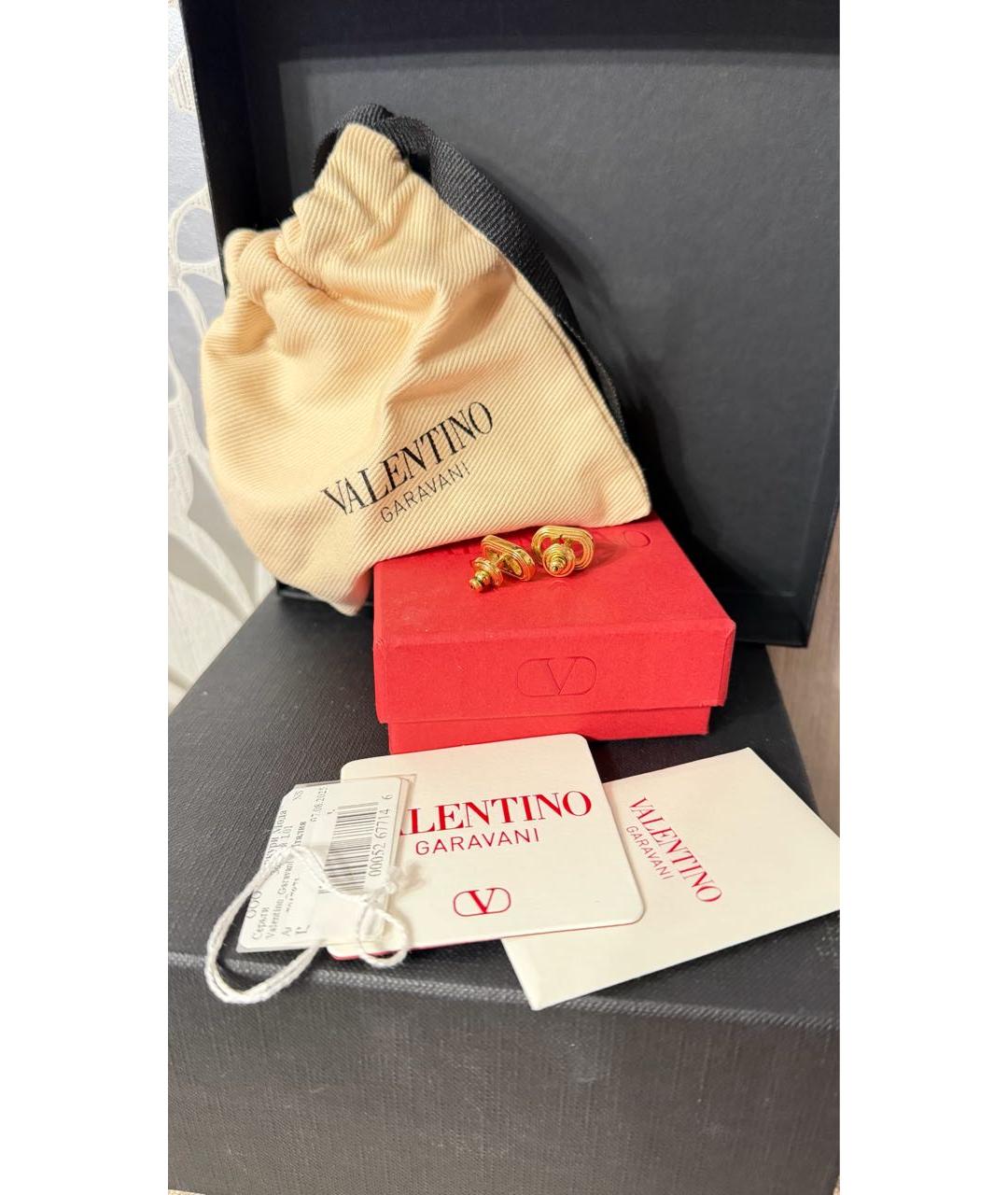 VALENTINO Золотые латунные серьги, фото 4