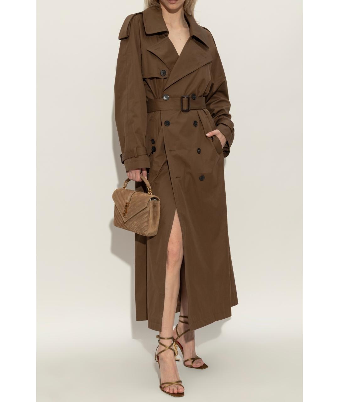 SAINT LAURENT Зеленые текстильные босоножки, фото 4