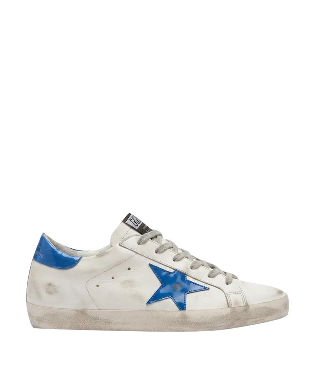 GOLDEN GOOSE Белые кожаные низкие кроссовки / кеды, фото 1