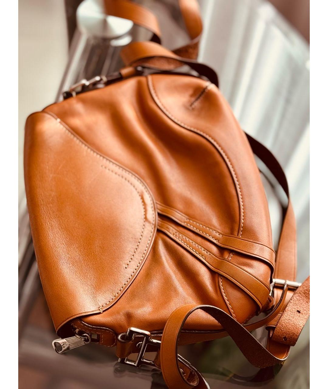 RALPH LAUREN Коричневая кожаная сумка через плечо, фото 3