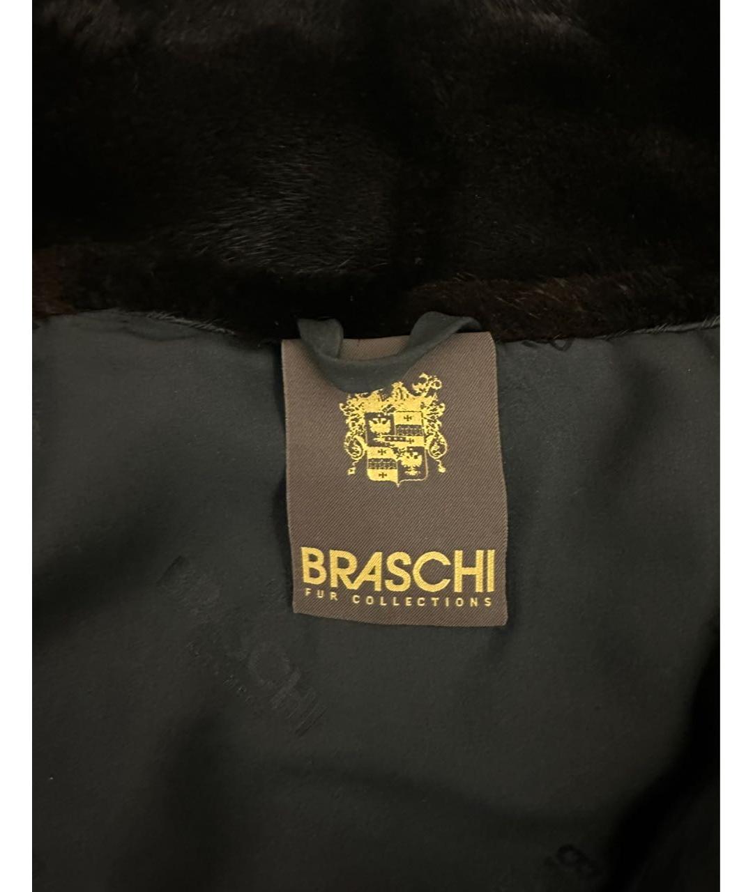 BRASCHI Черная меховая шуба, фото 3