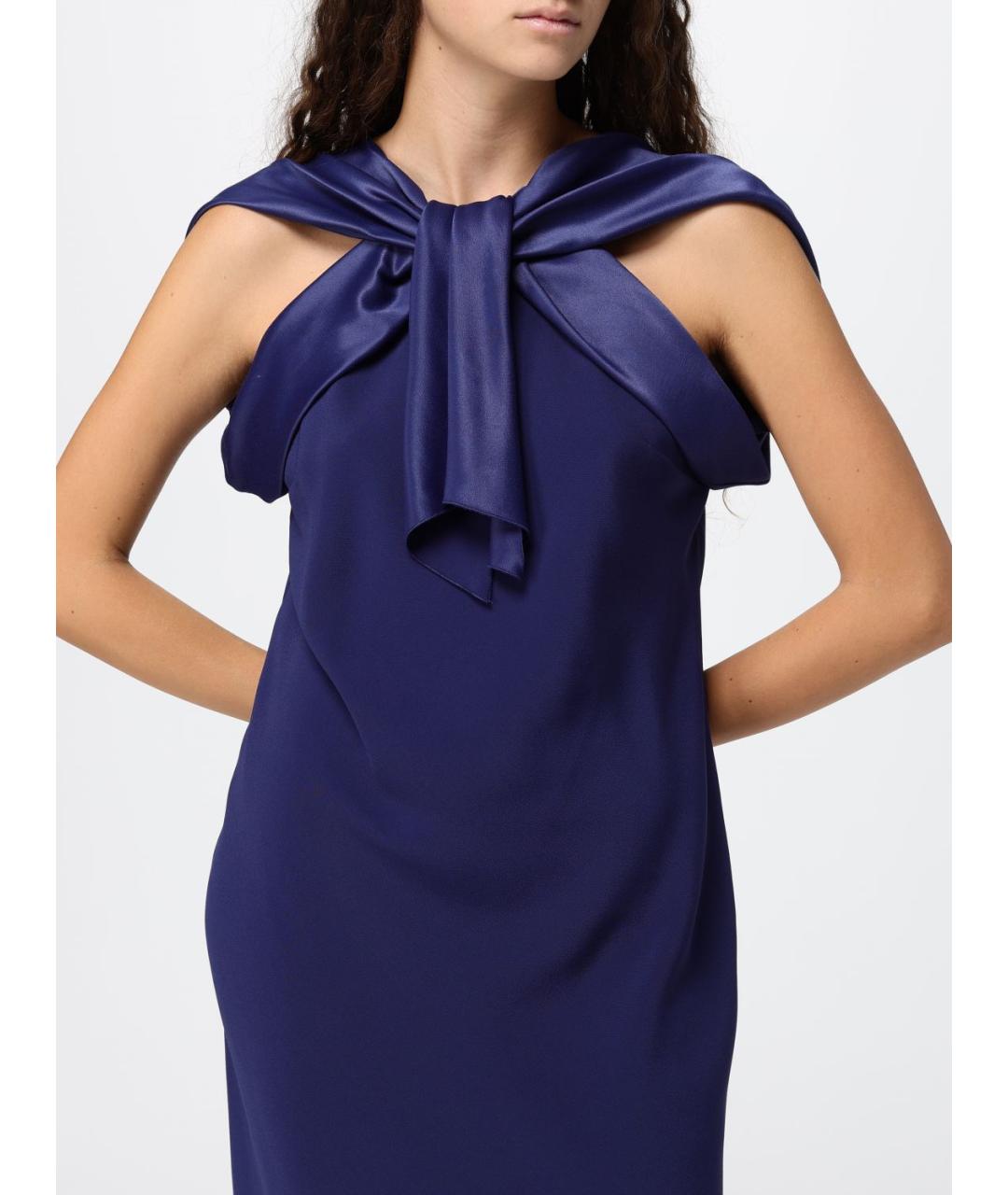 ALBERTA FERRETTI Синее платье, фото 5