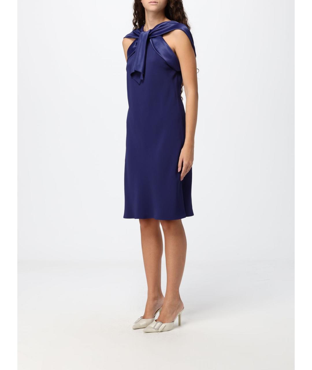 ALBERTA FERRETTI Синее платье, фото 4