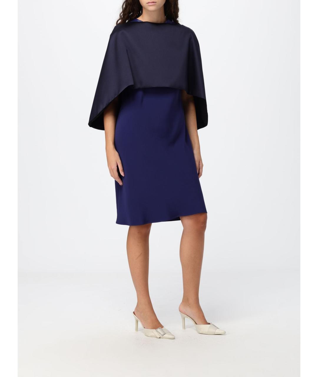 ALBERTA FERRETTI Синее платье, фото 2