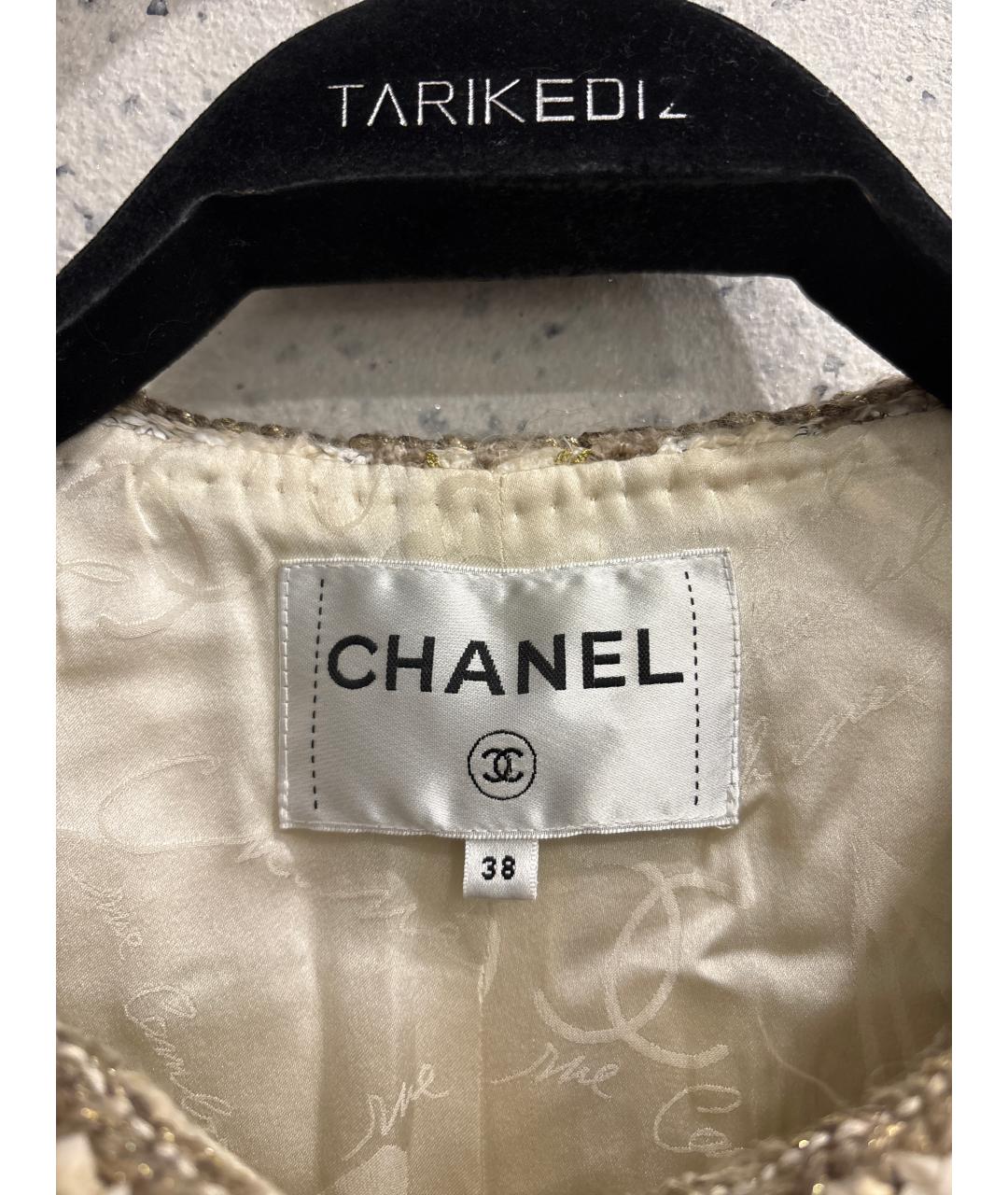 CHANEL Бежевый твидовый костюм с юбками, фото 3