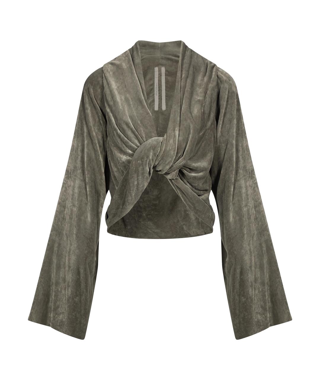 RICK OWENS Серая вискозная блузы, фото 1