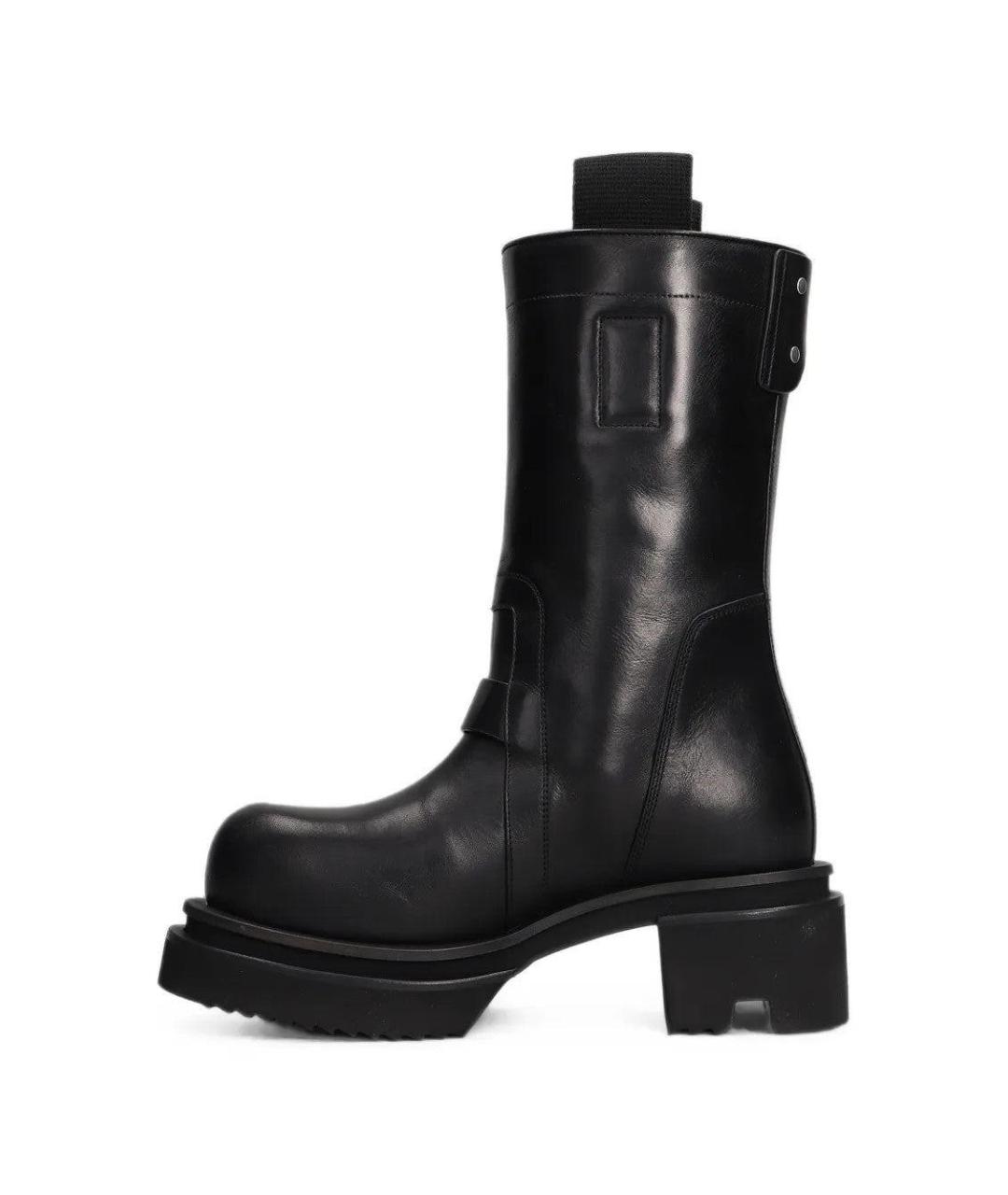 RICK OWENS Черные кожаные ботинки, фото 2