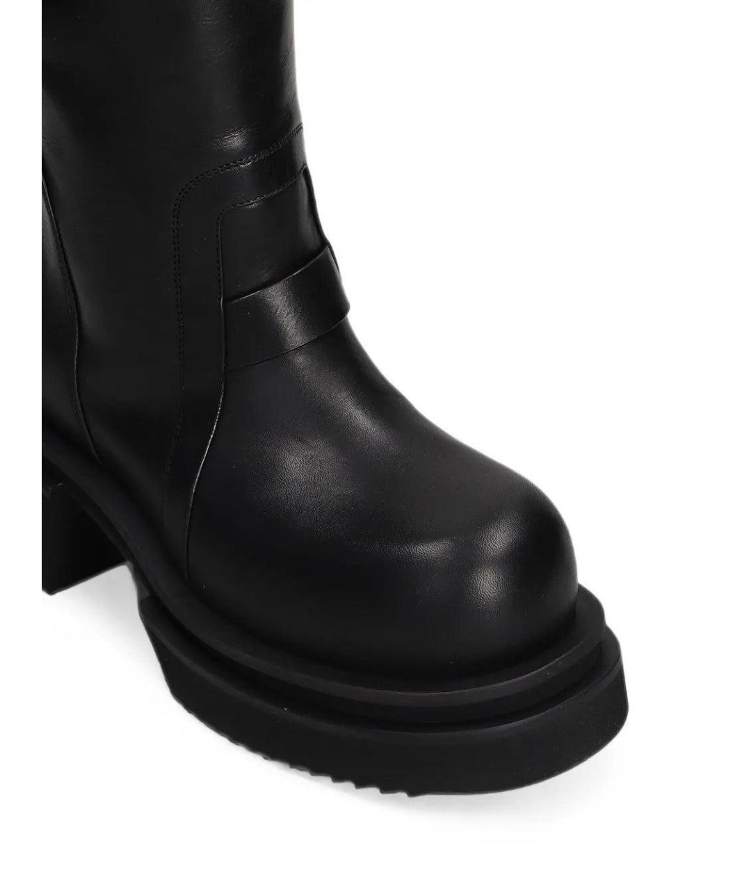 RICK OWENS Черные кожаные ботинки, фото 3