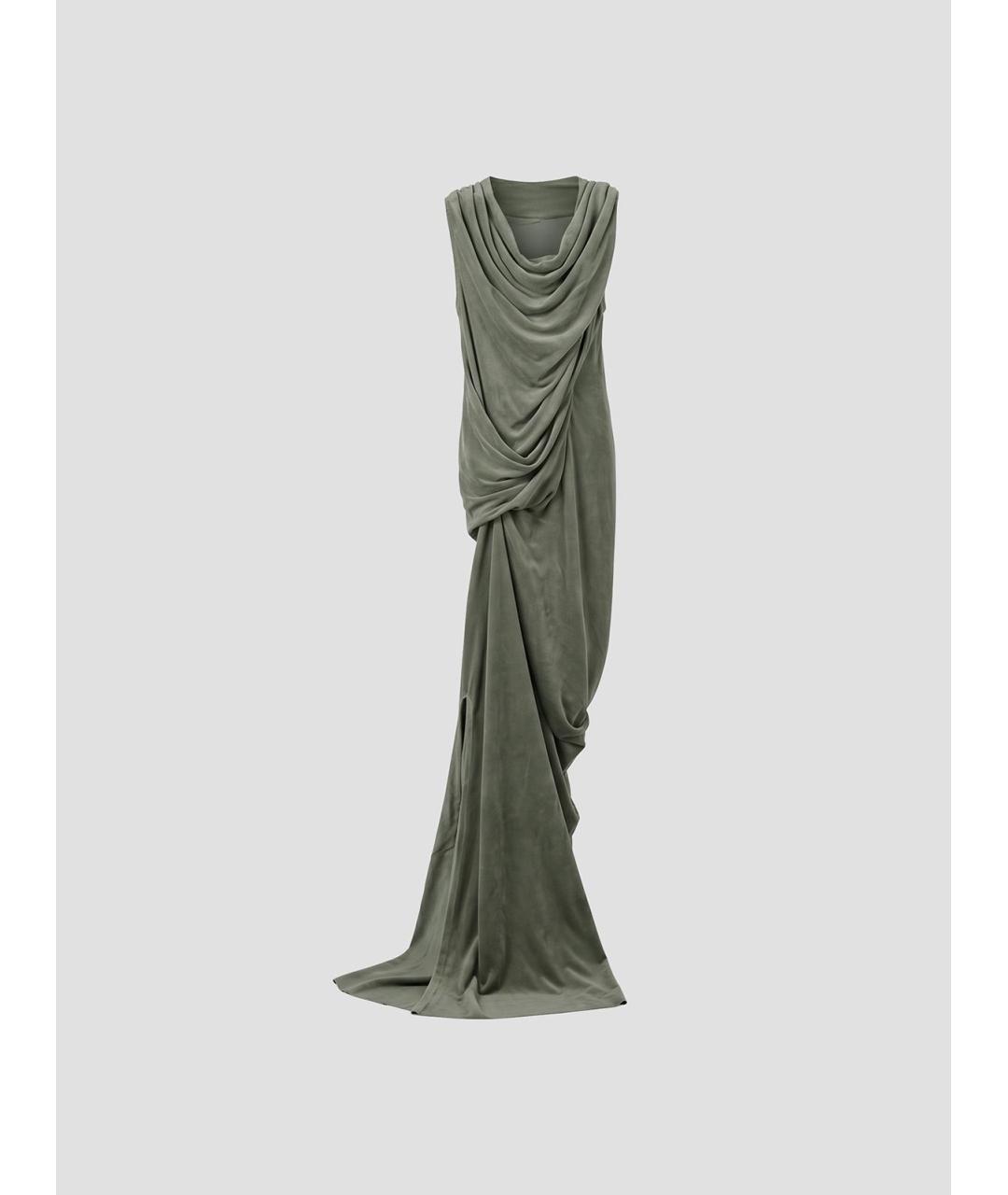 RICK OWENS Серое вискозное вечернее платье, фото 4