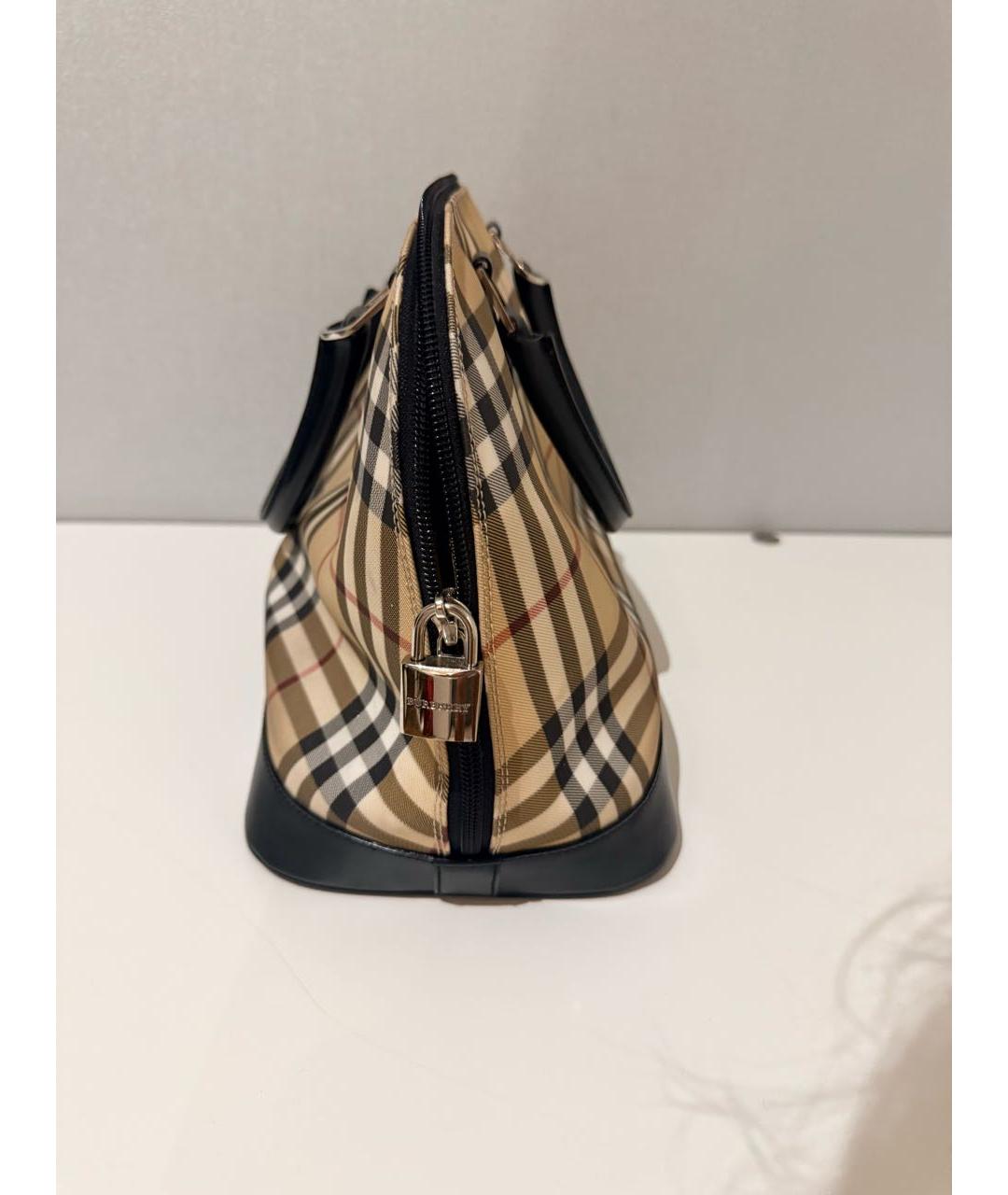 BURBERRY Бежевая сумка с короткими ручками, фото 4
