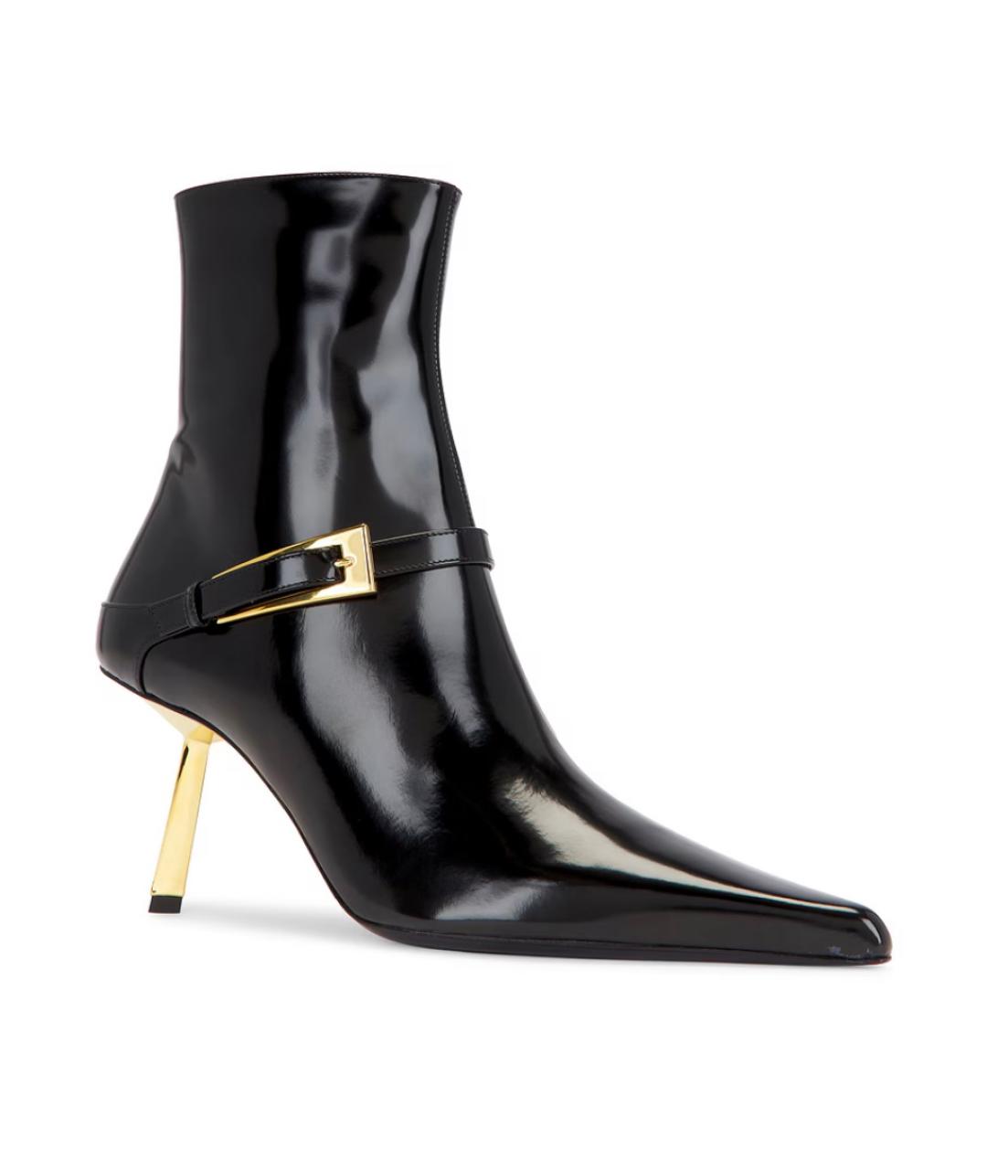 SAINT LAURENT Черные кожаные ботильоны, фото 2