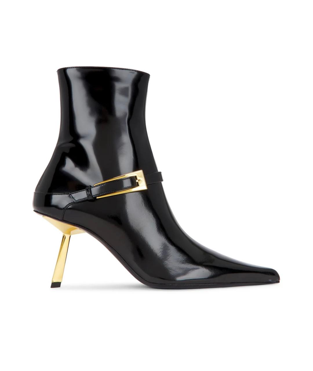 SAINT LAURENT Черные кожаные ботильоны, фото 6