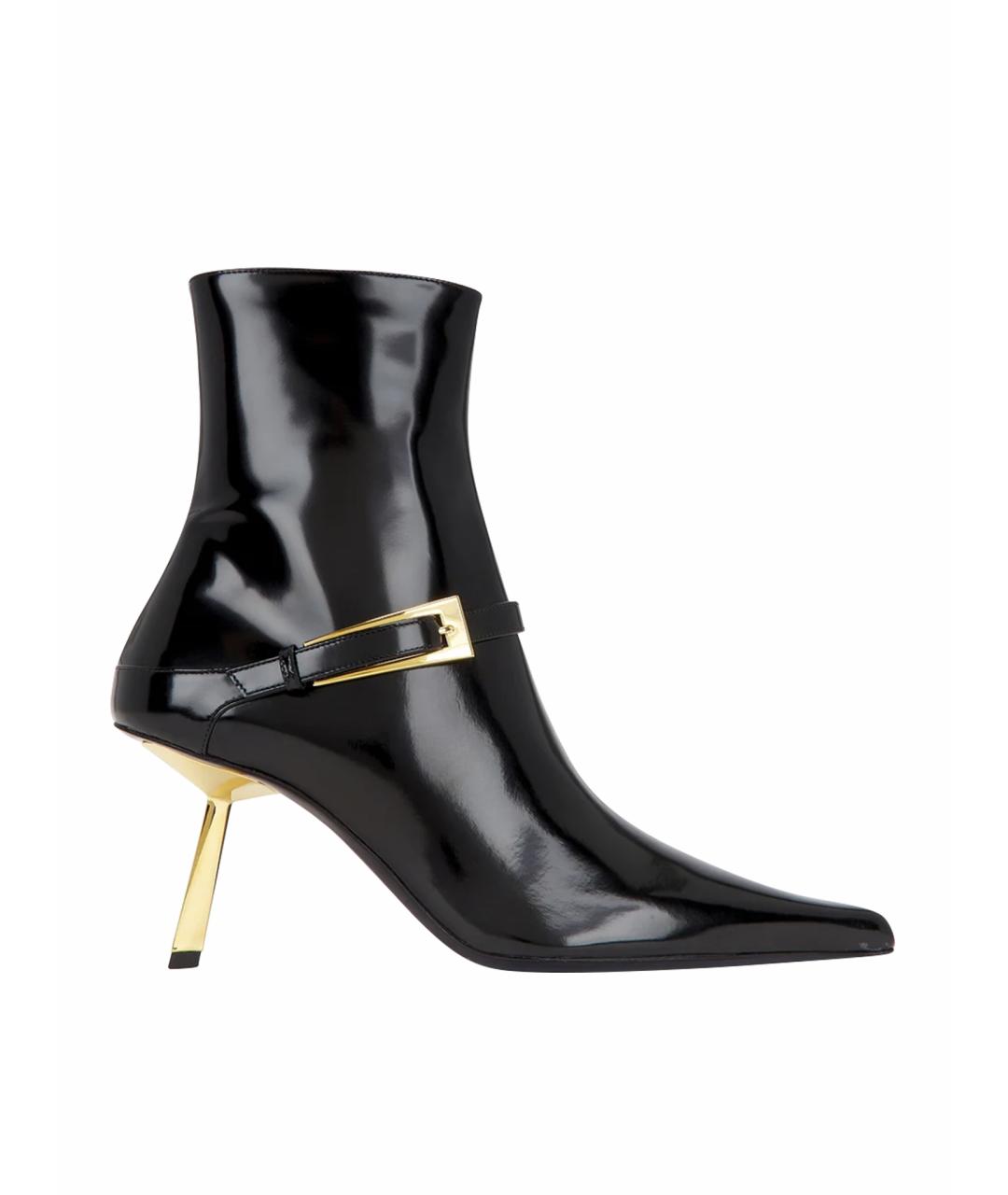 SAINT LAURENT Черные кожаные ботильоны, фото 1