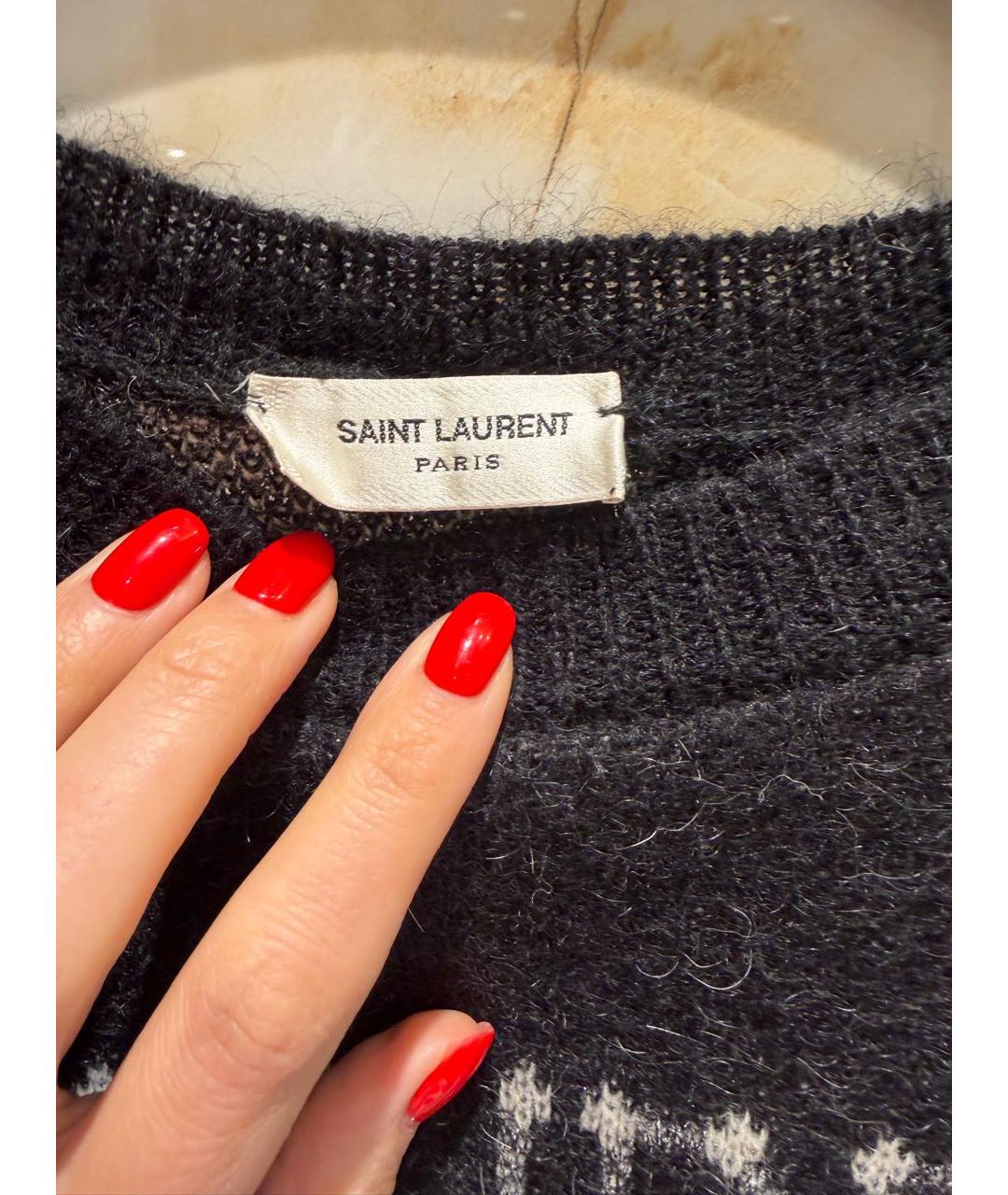 SAINT LAURENT Черный джемпер / свитер, фото 4