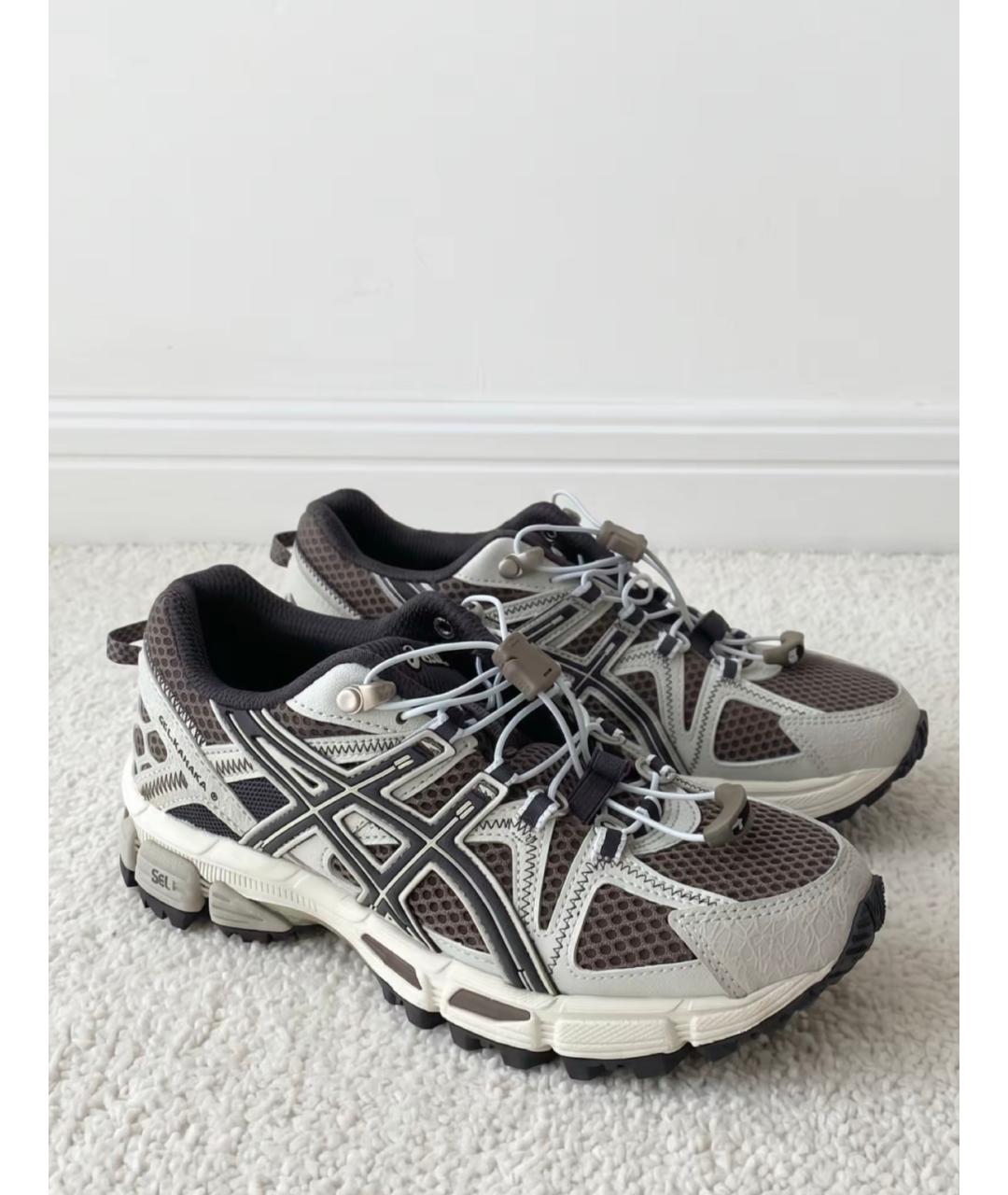 ASICS Коричневые синтетические низкие кроссовки / кеды, фото 2