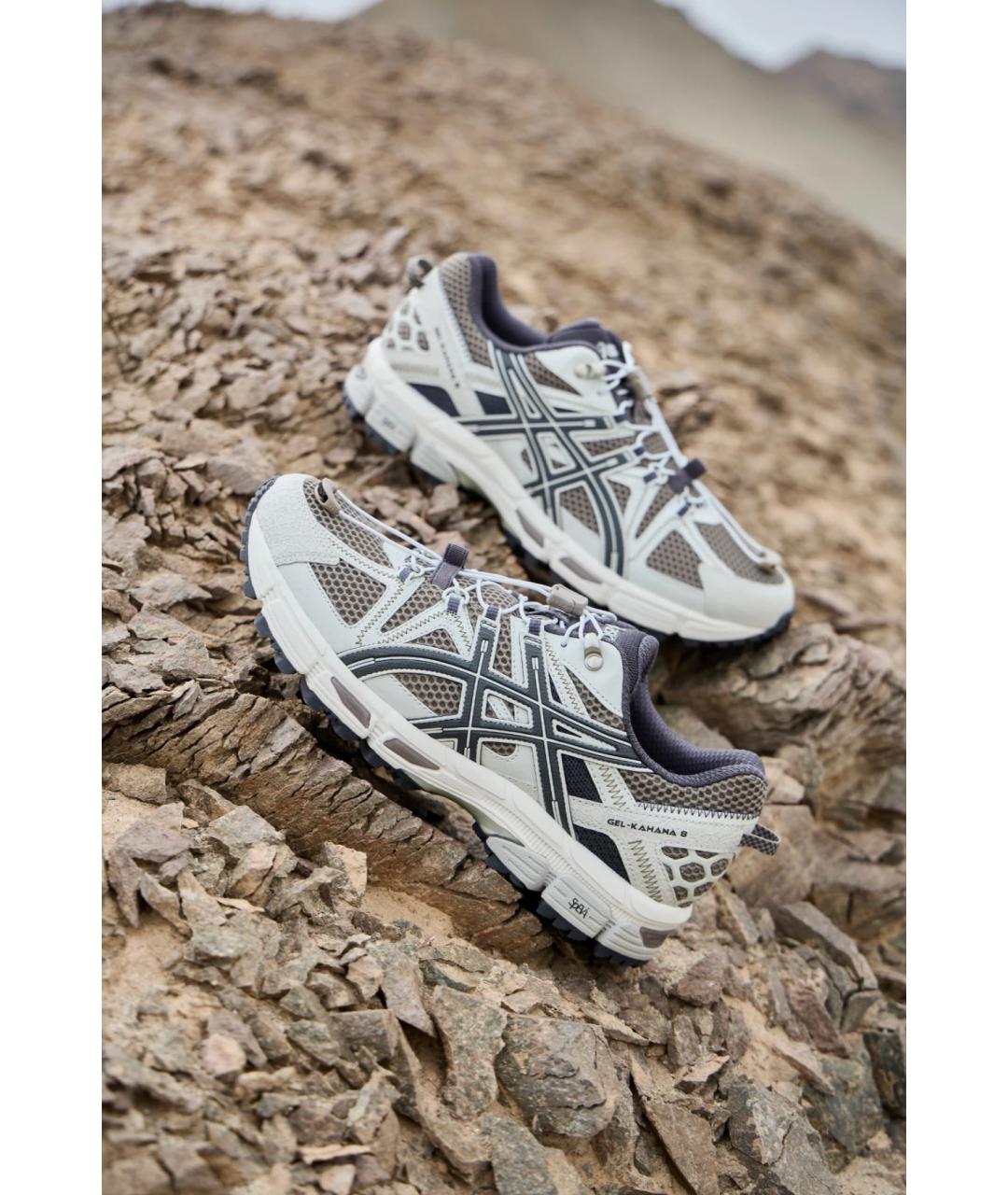 ASICS Коричневые синтетические низкие кроссовки / кеды, фото 4
