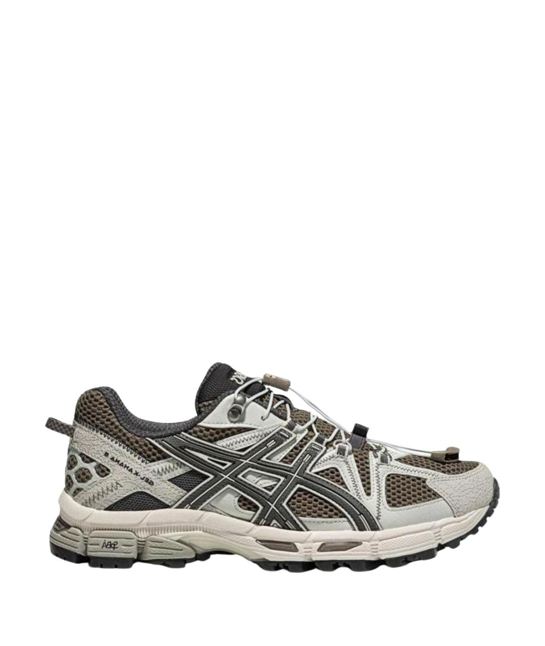 ASICS Коричневые синтетические низкие кроссовки / кеды, фото 1