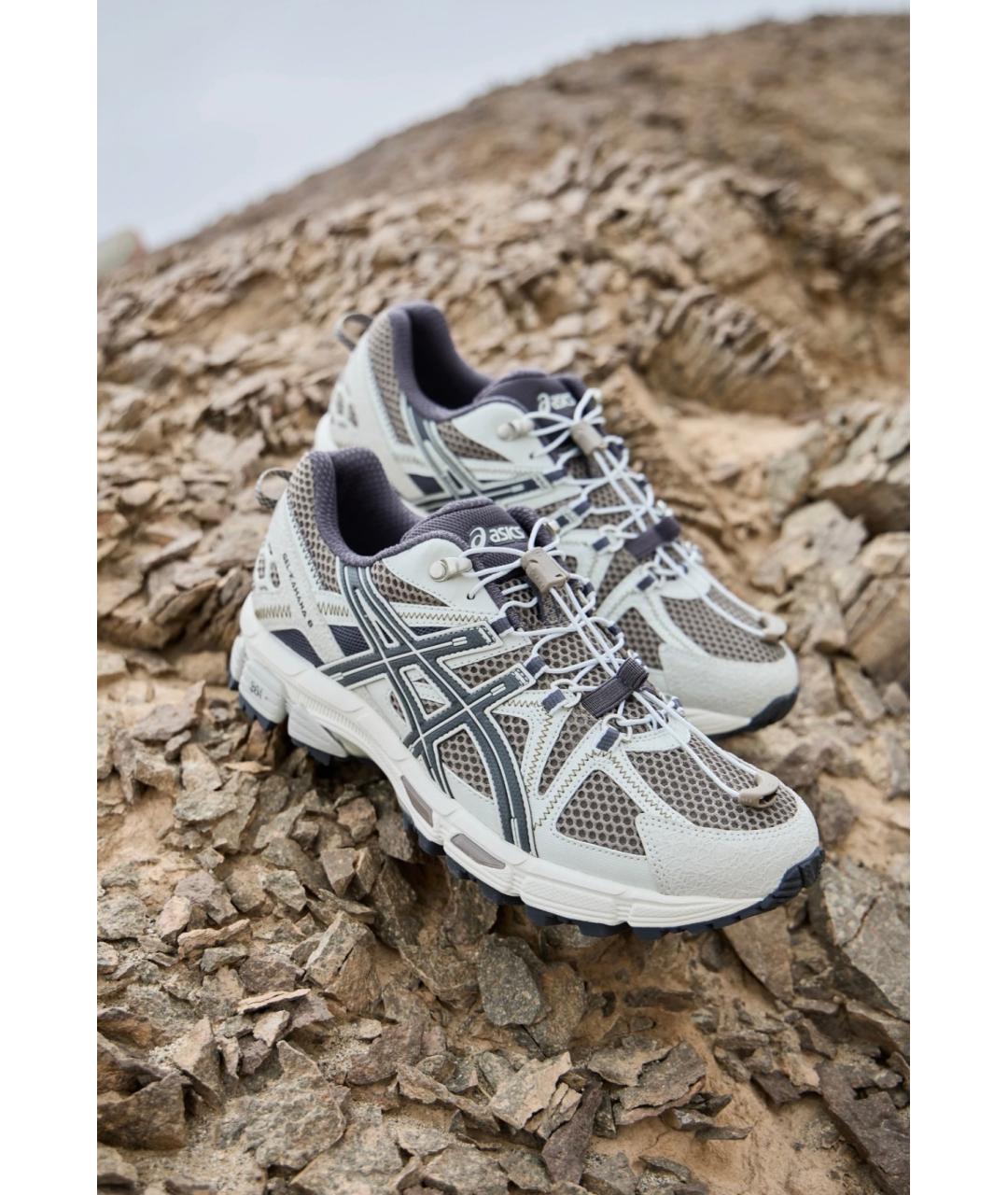 ASICS Коричневые синтетические низкие кроссовки / кеды, фото 5